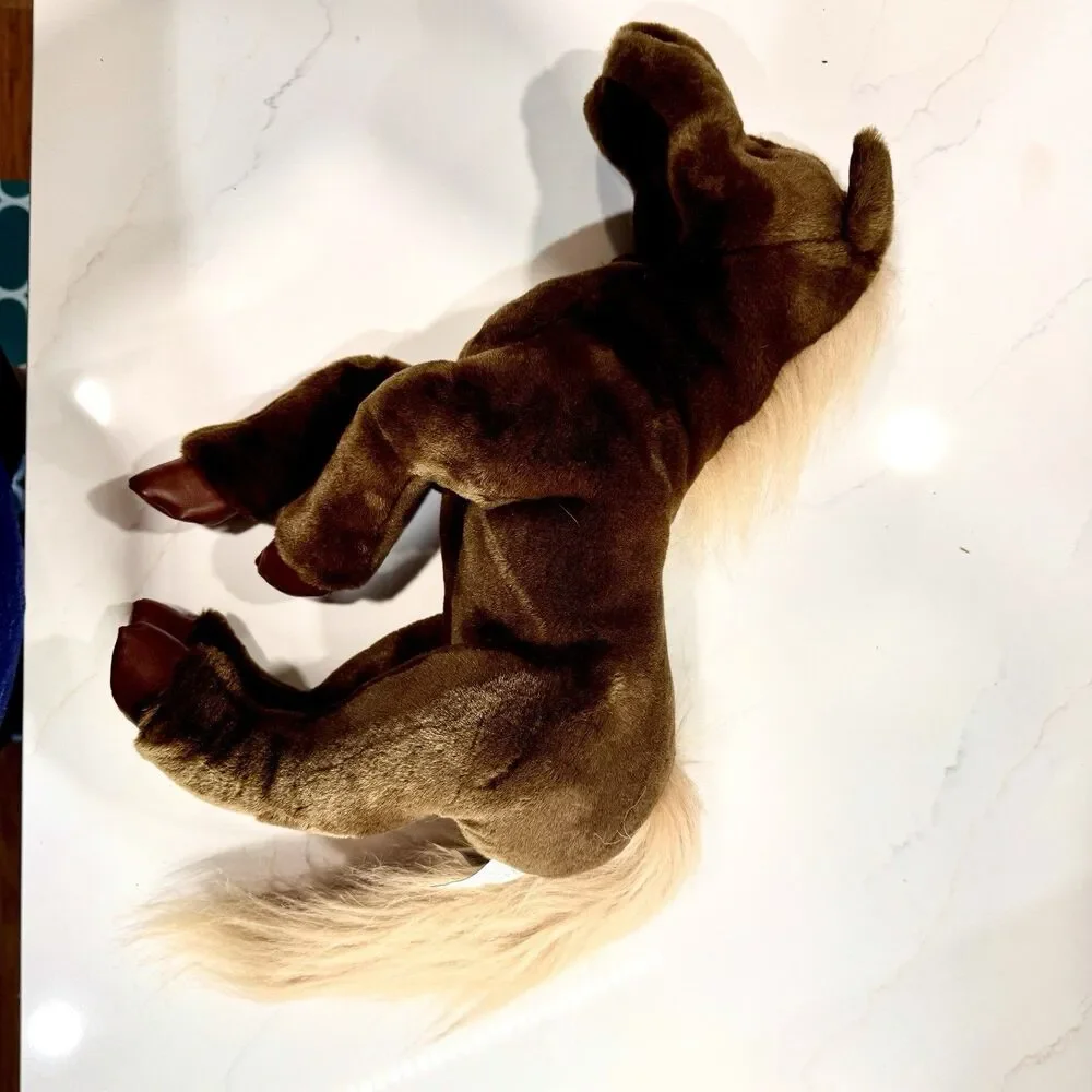 Folkmanis Horse Hand Puppet Plush 18” Brown Cream Mane‎ Retired